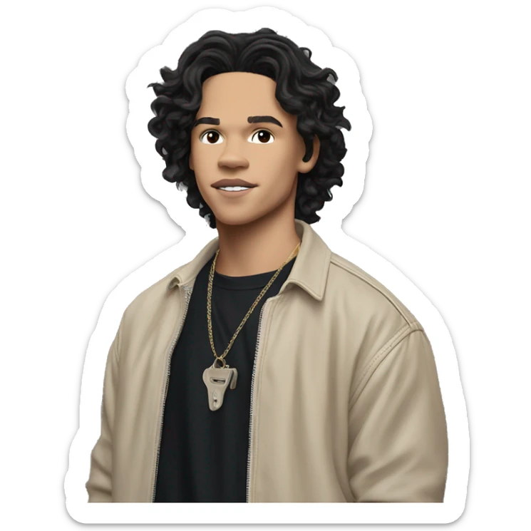 Conan Gray is an American singer-songwriter and former YouTuber.  dark hair, long short rockstar light skin  sticker