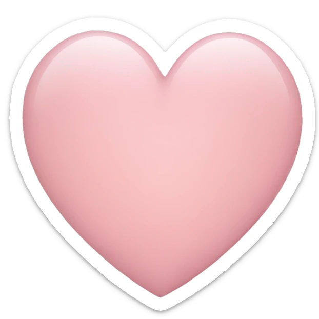 Light pink heart sticker