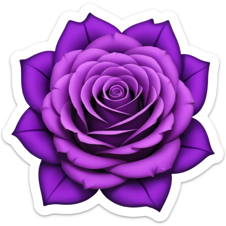 Bouquet of purple roses with a black rose in the middle sticker