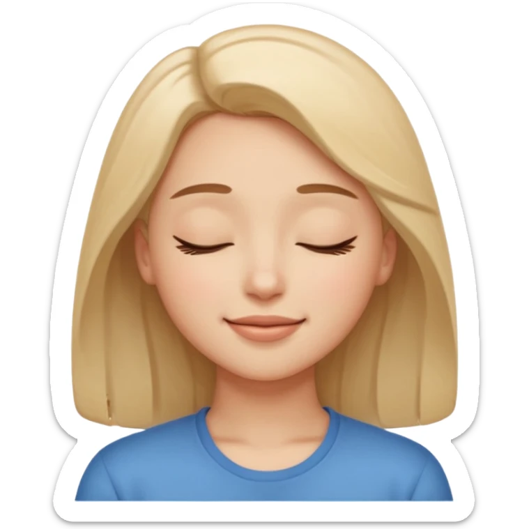 Augen geslossen. Total im moment. Glpcklich, leichtes lächeln. Verträumt. Leichtigkeit. Freiheit. sticker