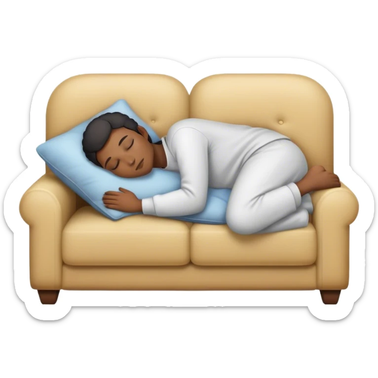 Sleepy couch sticker