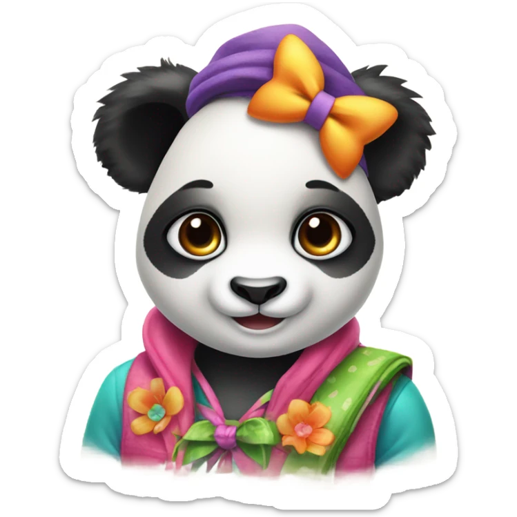 panda girly sticker