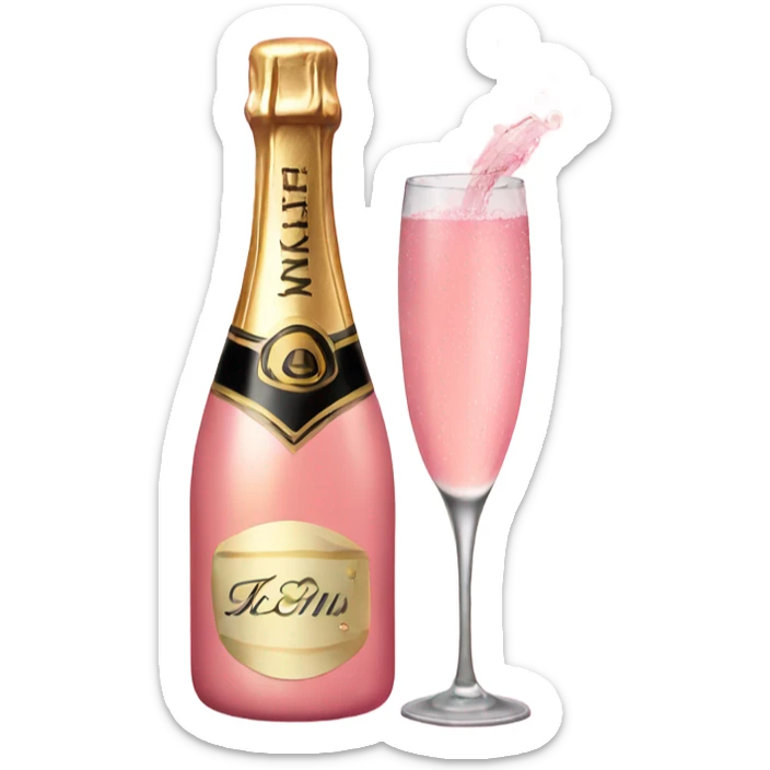 Pink champagne sticker
