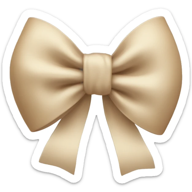 Beige bow sticker