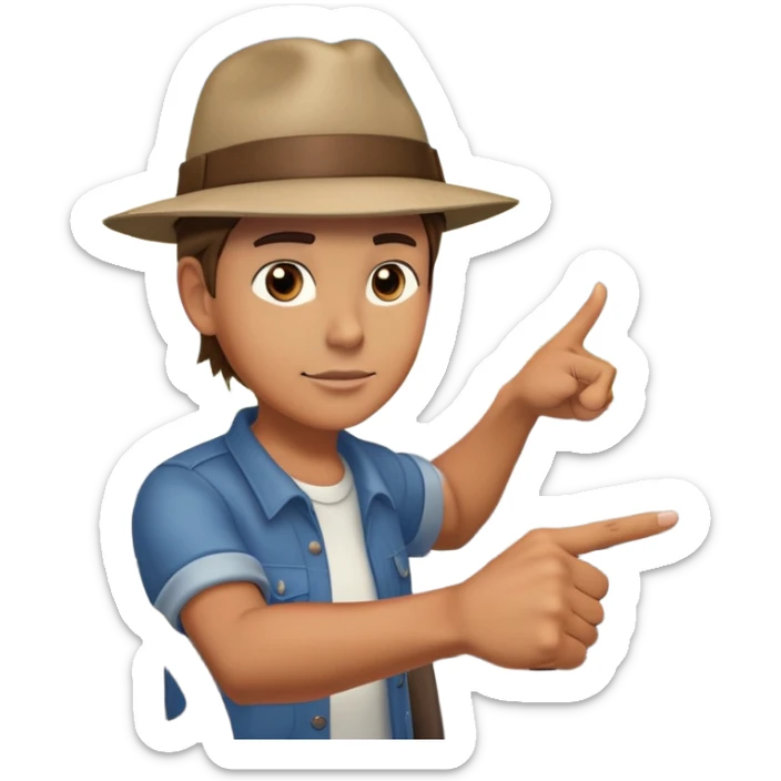 A person stands outside of to a car parked on the side of a long, open road. The sky ahead is clear and glowing, full of possibilities. One hand is on the steering wheel, the other points forward. The rearview mirror reflects storm clouds, but the windshield shows mountains ahead.  sticker