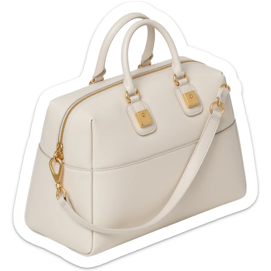 luxe ivory duffel bag sticker