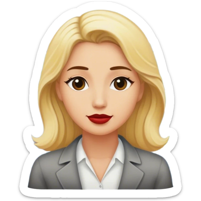 Blonde woman on the other side of the Mississippi River sticker