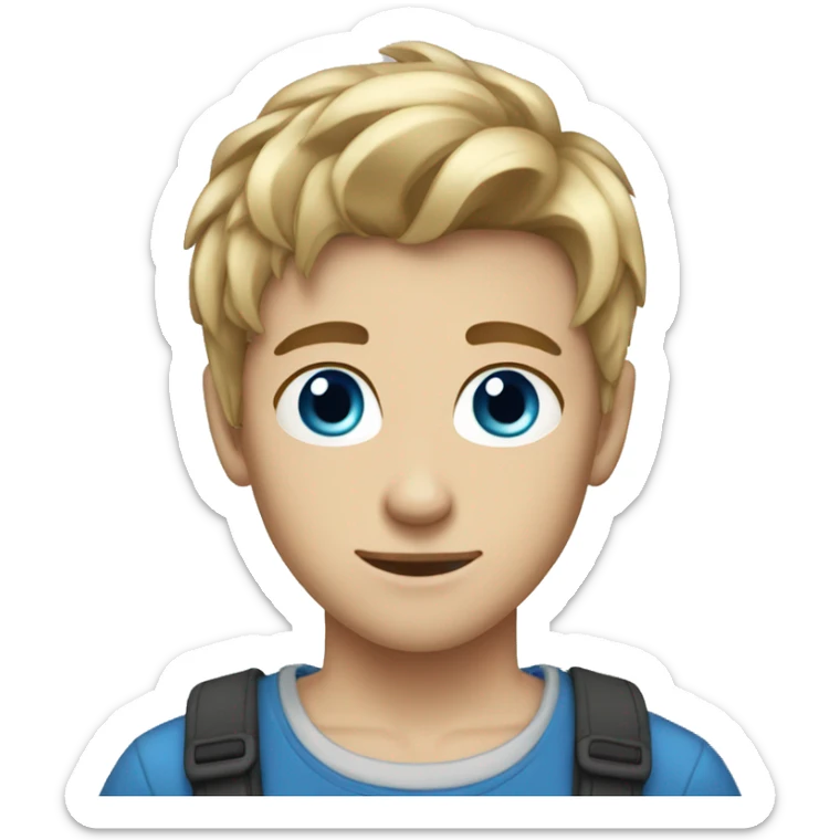 teen boy dirty blonde hair blue eyes cute sticker