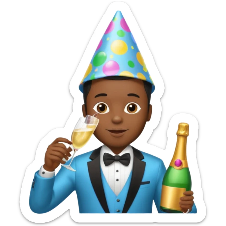 do an emoji of a black guy with baby oil and dyddys parti sticker