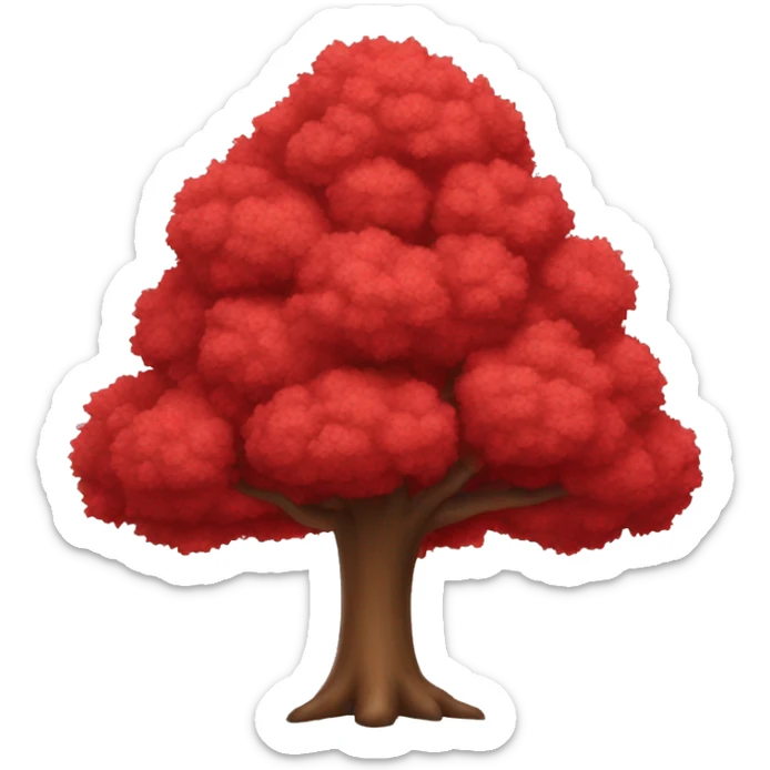 Red tree sticker