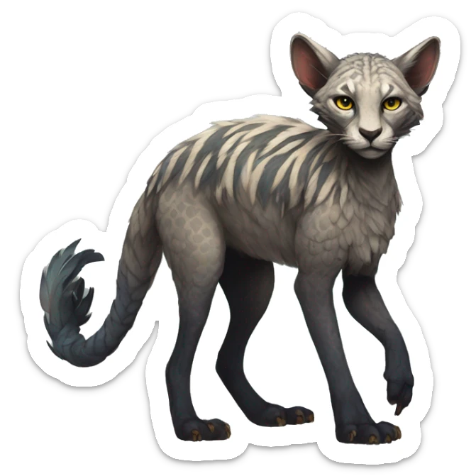 Modern Realistic Rare Fantasy Vernid-Trico-species by LiLaiRa full body sticker