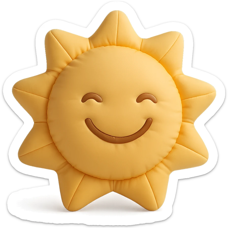smiling sun sticker