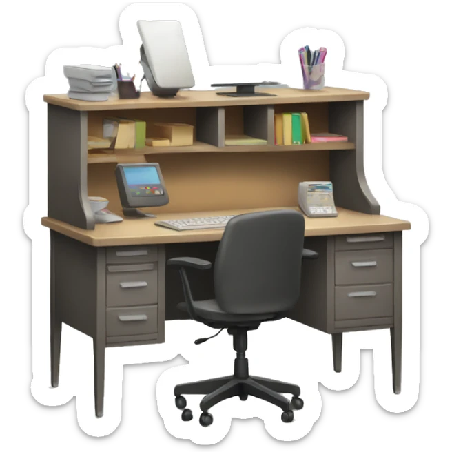 desk office sticker