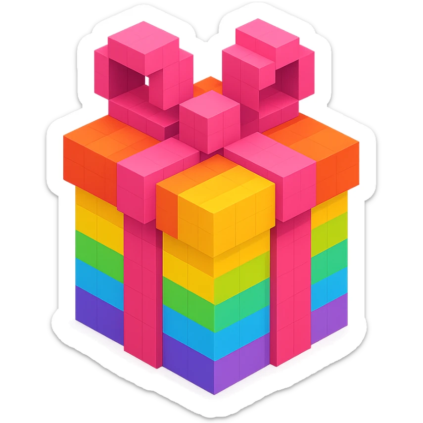 Rainbow gift sticker