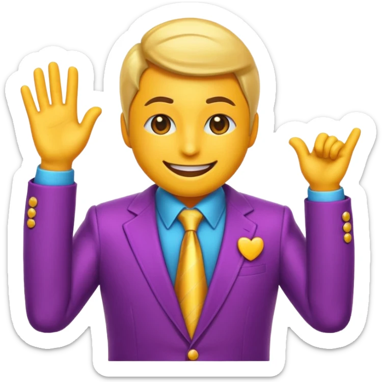 hazme un emoji que ayuda a una empresa a dejar de perder el tiempo y salga un grafica de que va bien el rendimiento sticker