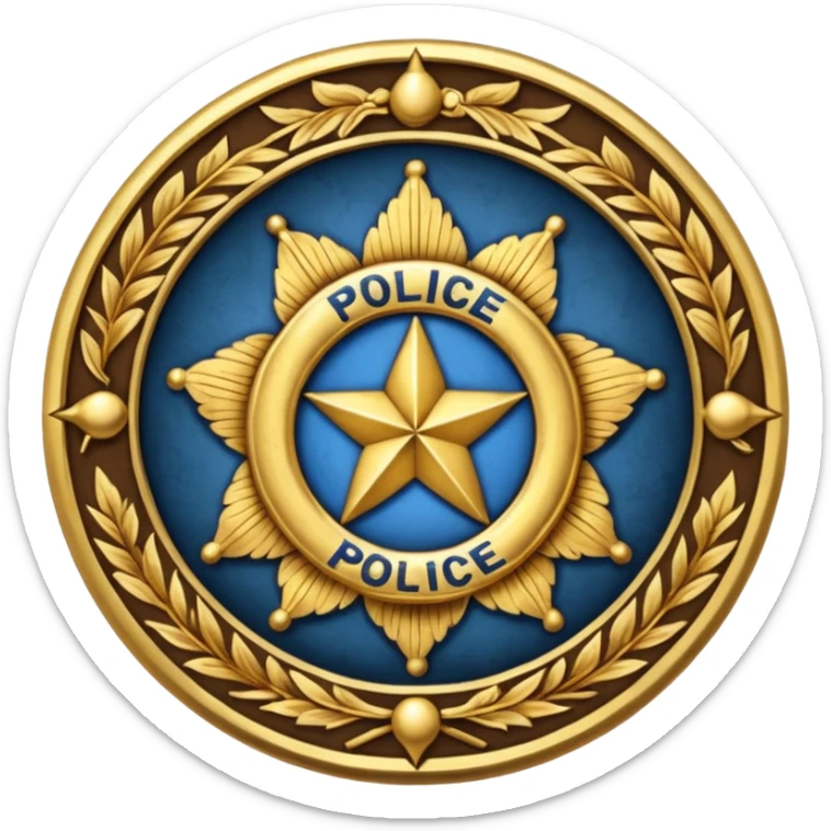  western police badge of tobacco sticker