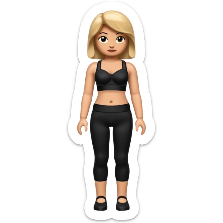 legging brassière noir gonflé ventre femme lego personnage sticker