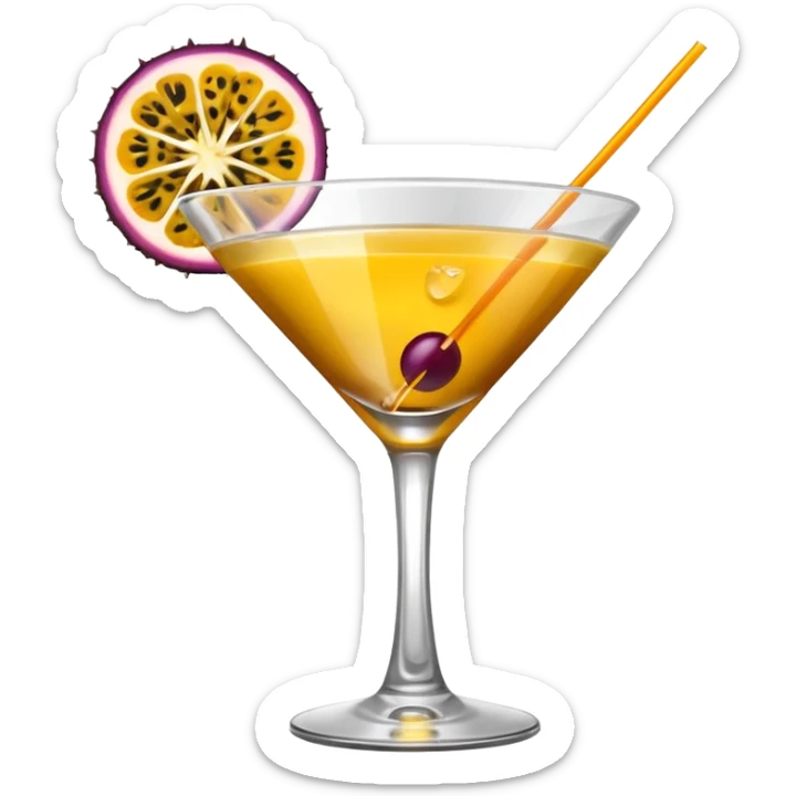 pornstar martini. the passion fruit slice should be on top of the liquid. not on the rim sticker