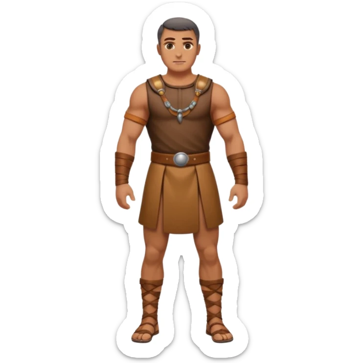 rey fuerte y poderoso de la epoca púnica, foto del cuerpo entero sticker