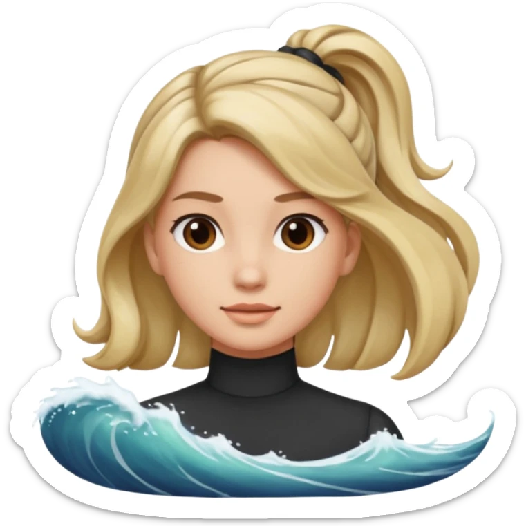 The last pictures you showed me is far from me. Her hair is too curly. I want my picture with low pony tail or big wave hair with the middle length. sticker