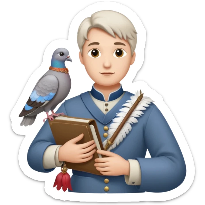 Fanfare as a lord has received a carrier pigeon from a fellow lord. Make sure to include the lord sticker