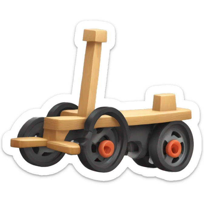 Un patín con cuatro ruedas y las ruedas están envueltas de truenos y llamas  sticker