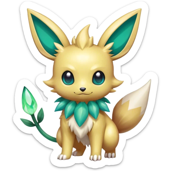 Shiny-Eeveelution-Cute-Fakemon-Poison-Pokemon-fusion full body sticker