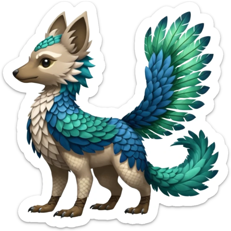 Trico-Vernid-Fionbri-hybrid-fusion (full body) by Falvie, griffsnuff, Kamirah, AngieWolfArtist, LiLaiRa, Dreameleon sticker