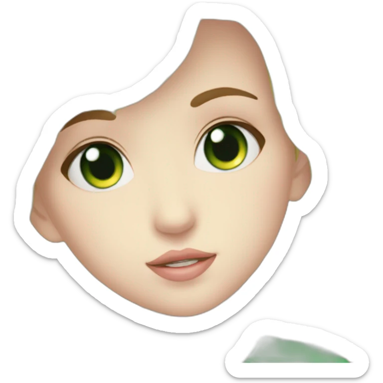  170 cm Blond boy Green  eye kissing brunette girl 160 cm Green eye sticker