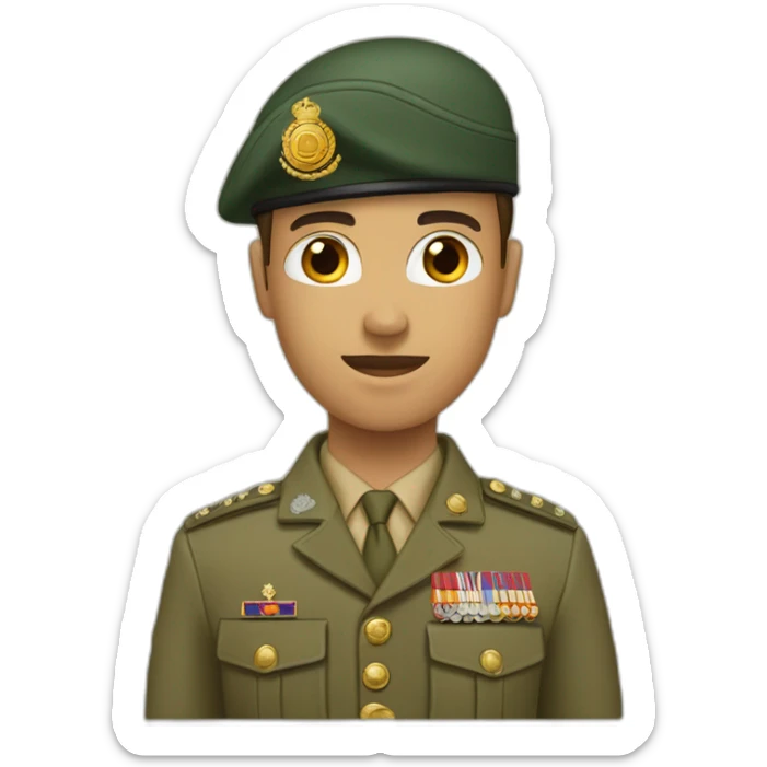 forces armées royales (avec tenu beige et étoile marocain sur la casquette) sticker