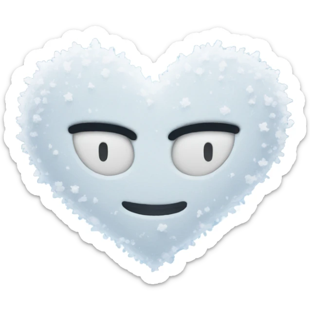 Snow heart sticker