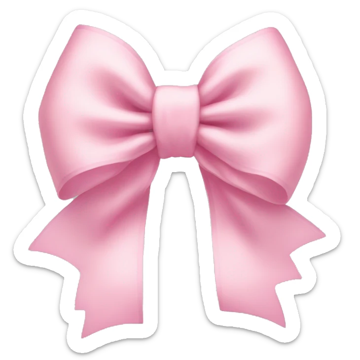 Baby pink bow sticker