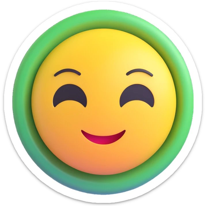 colorful 3D circular emoji with the word 'pacsi' in the center in a modern font sticker