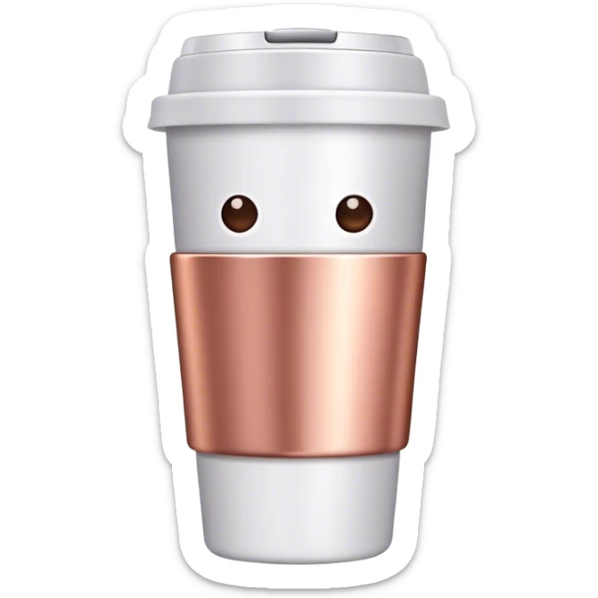 Rose gold coffee tumbler sticker