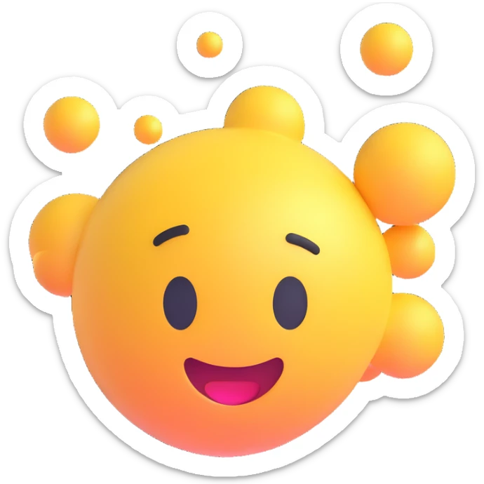 3D emoji of the word AIR, soft pastel colors, bubbly and airy appearance, floating sticker
