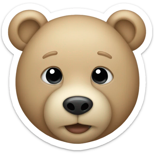 Beige teddy bear sticker