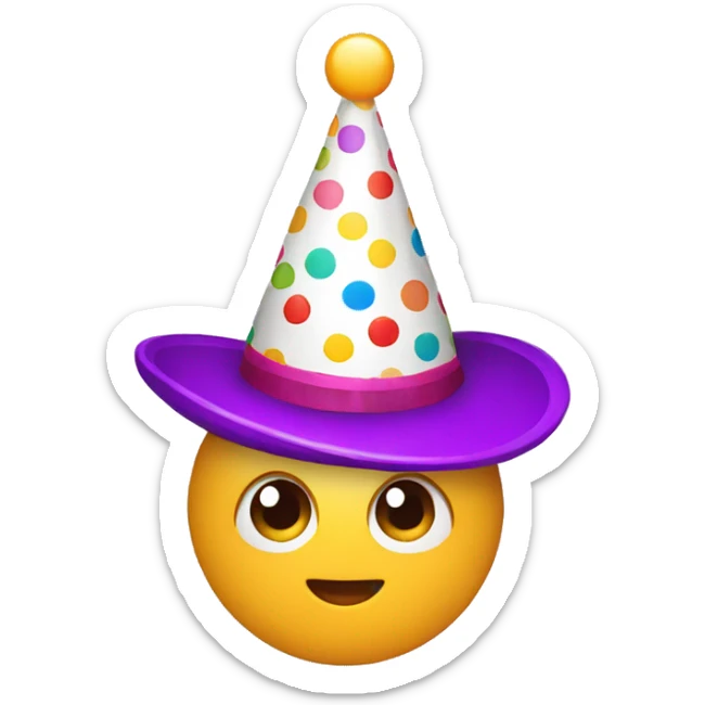 Birthday hat sticker