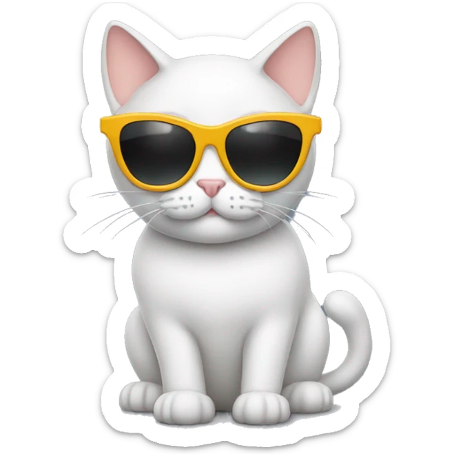 Cat with sunglasses sticker