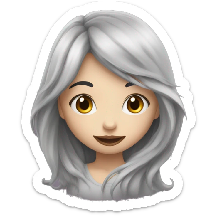 Un gars qui fait un bisou a une fille chauve sticker