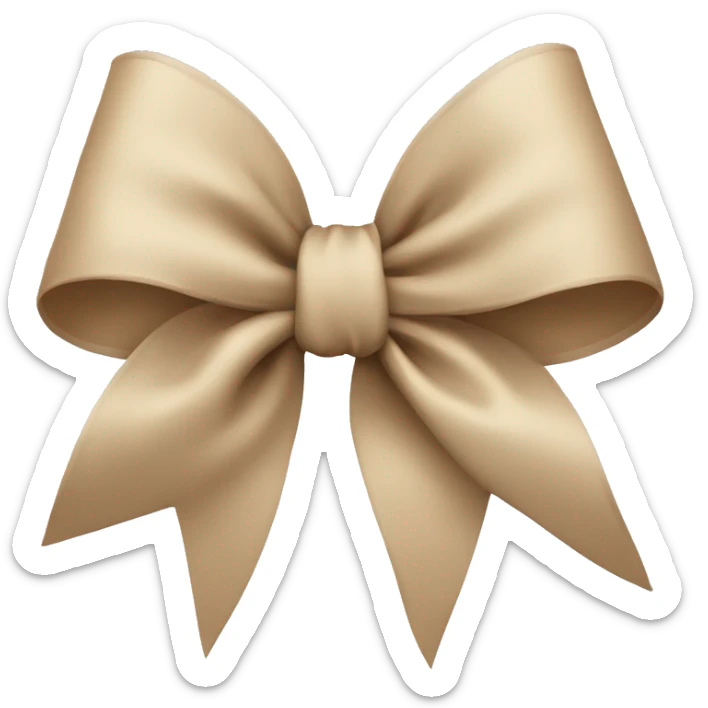 Beige bow  sticker