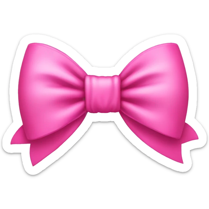 Pink bow sticker