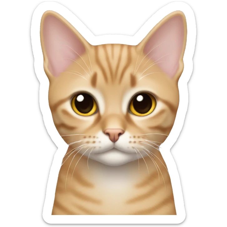 tan british short hair  sticker