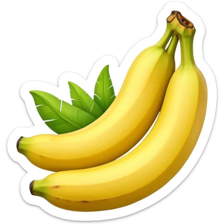 Crear un emoticón que tenga que ver con una variedad de Cambures ,como Cambur rojo, guineo, manzano , macho etc....; y que la paleta de colores sea la siguiente: Rojo Carmín, Amarillo, Amarillo Crema y Verde Pasto sticker