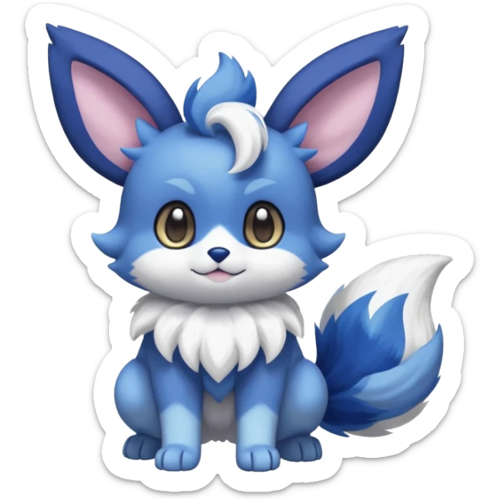 Purloin-Eevee-Espurr-Meowstic-Fakémon-hybrid-creature (full body)  sticker