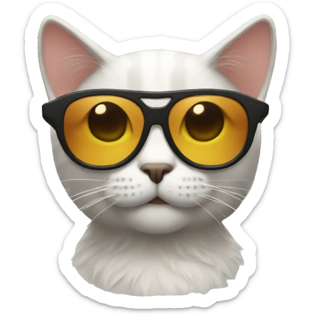 Cat with sunglasses sticker