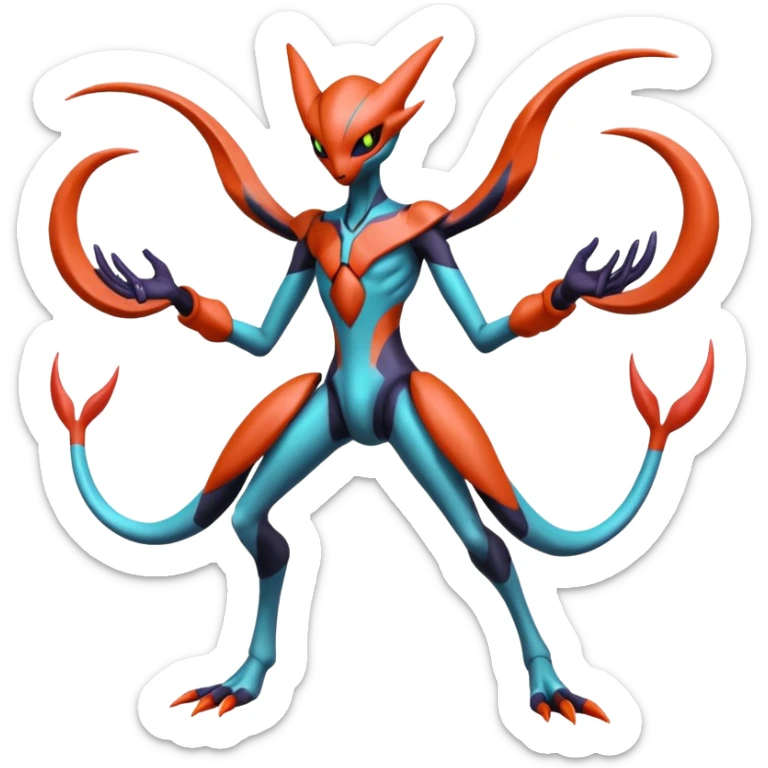 Deoxys-Darkrai-Yveltal-Lunala-Fakémon-hybrid-creature (full body)  sticker