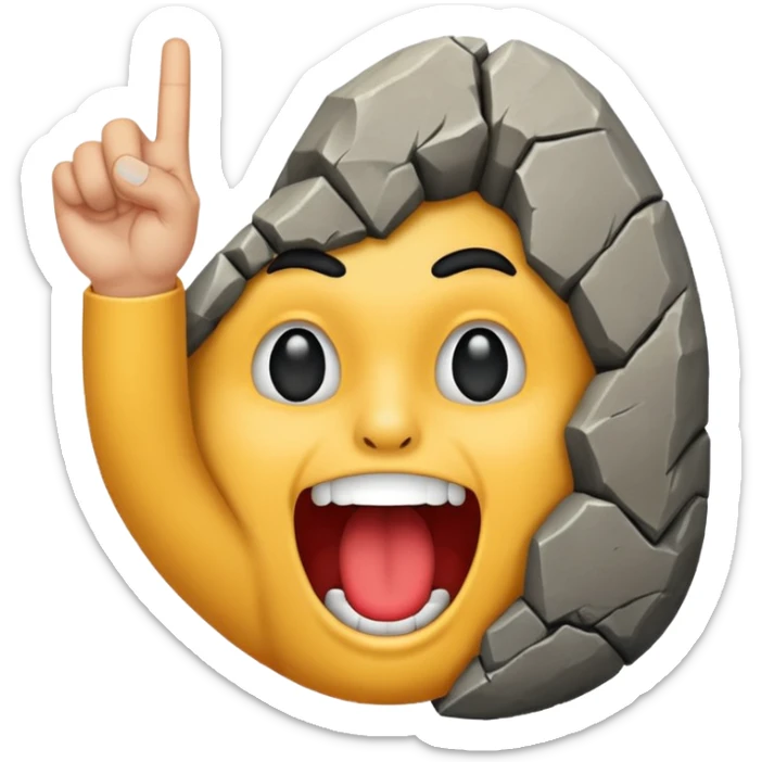 not like this. 🤘 flip this emoji and put it in front of the mouth sticker