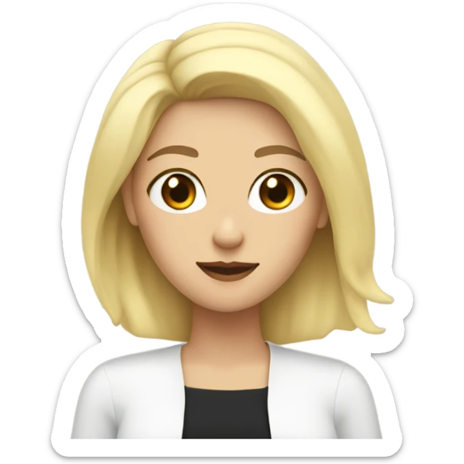 Woman with black hair and woman with blonde hair heart in the middle  sticker