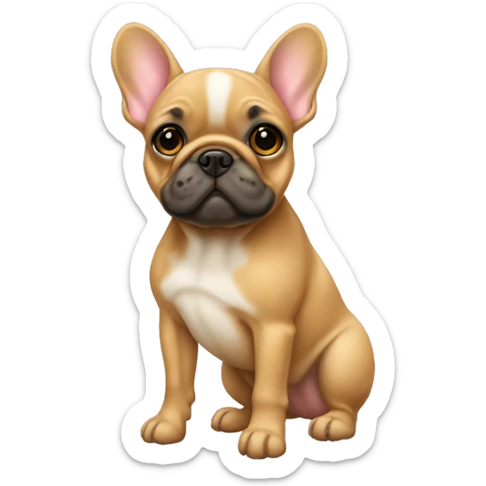 Fawn frenchie standing sticker
