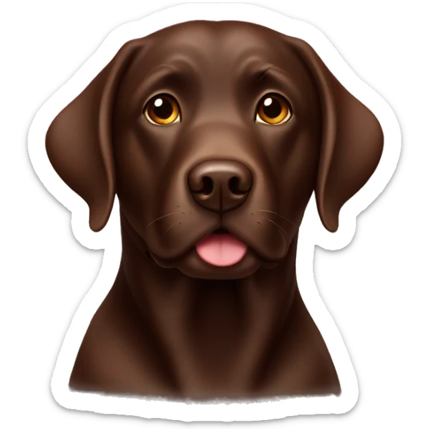 Chocolate labrador sticker